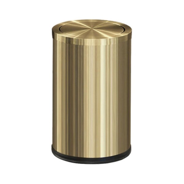 (9L Gold) Stainless Steel Trash Bin, 9L Capacity - Durable and Rust-Resistant